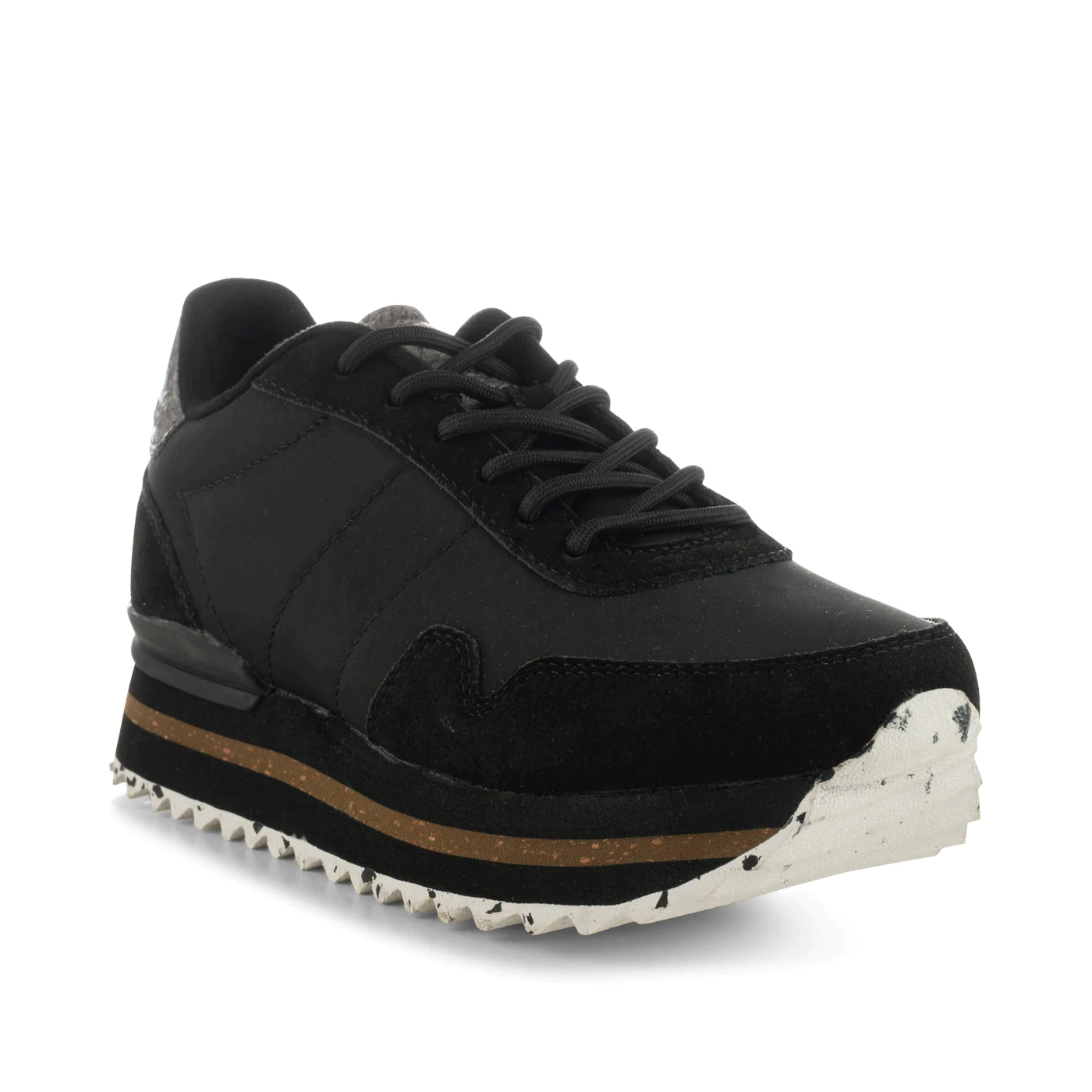 dreng grænse hjul WODEN SNEAKERS - Nora III Leather Plateau sort - Crazycompany